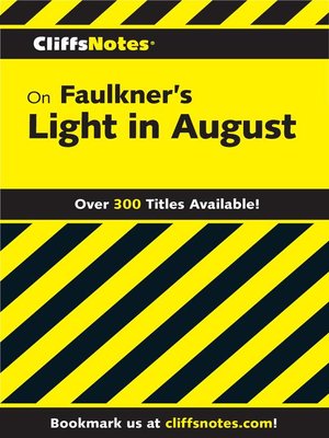 cover image of CliffsNotes on Faulkner's Light In August